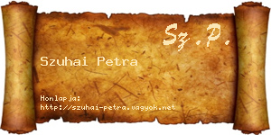 Szuhai Petra névjegykártya