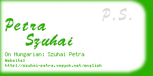 petra szuhai business card